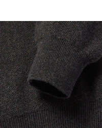Brioni Shawl Collar Honeycomb Knit Cashmere Sweater