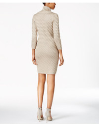 Calvin Klein Buckled Cowl Neck Sweater Dress