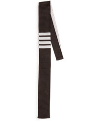 Thom Browne Textured Knit Silk Tie Dark Gray