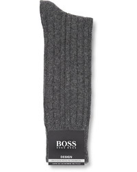 Hugo Boss Three Pack Ribbed Knit Socks
