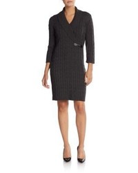 Calvin Klein Shawl Collar Cable Knit Sweater Dress, $134 | Off 5th |  Lookastic