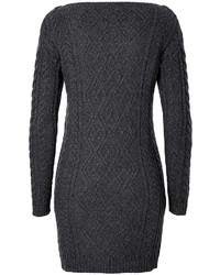 Ralph Lauren Black Label Cashmere Cable Knit Sweater Dress