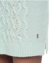Juicy Couture Cable Sweater Dress With Pearls