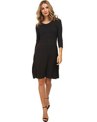 Calvin Klein Solid Fit Flare Sweater Dress