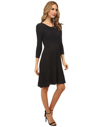 Calvin Klein Solid Fit Flare Sweater Dress