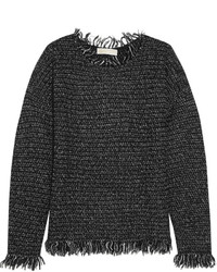 MICHAEL Michael Kors Michl Michl Kors Fringed Knitted Sweater Gray