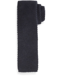 Tom Ford Textured Knit Silk Tie Charcoal