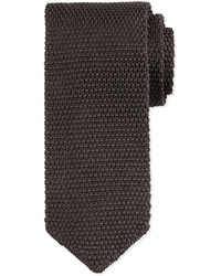 Tom Ford Textured Knit Tie Charcoal