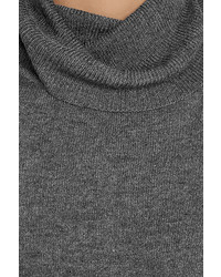 Olive Oak In The Night Charcoal Grey Turtleneck Tunic Top