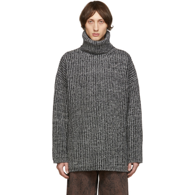 Acne Studios Black And Grey Lx2 New Disa Turtleneck 301 SSENSE