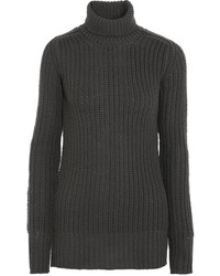 Rick Owens Chunky Knit Wool Turtleneck Sweater