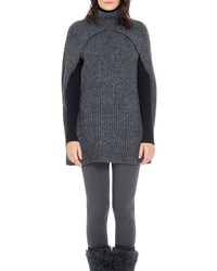 Max Studio Hand Knitted Wool Alpaca Sweater Cape
