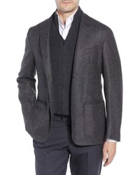 Corneliani Classic Fit Stretch Tweed Wool Blend Sport Coat