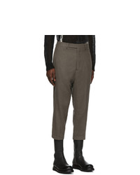 Rick Owens Grey Cropped Astaires Trousers