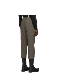 Rick Owens Grey Cropped Astaires Trousers