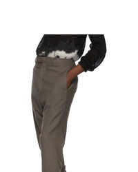 Rick Owens Grey Cropped Astaires Trousers