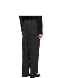 Yohji Yamamoto Grey Wool Knit Trousers