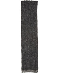 Charcoal Knit Wool Scarf