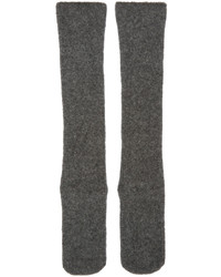 Charcoal Knit Wool Socks