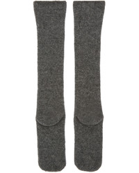 Isabel Benenato Grey Knit Merino Socks