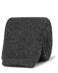 Charcoal Knit Wool Tie