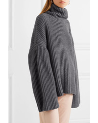 Nanushka Ribbed Wool Blend Turtleneck Sweater