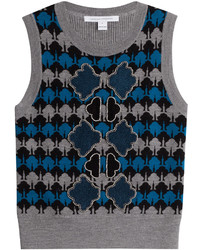 Diane von Furstenberg Knitted Merino Wool Vest