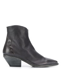Officine Creative Embossed Detail Ankle Boots