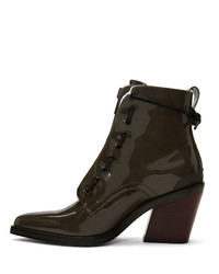 Rag and Bone Grey Patent Ryder Boots