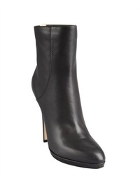 Jimmy Choo Smoky Grey Grained Leather Heel Zip Gracie Ankle Boots