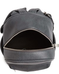 Street Level Faux Leather Backpack Metallic