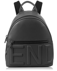 Fendi Logo Embossed Leather Backpack