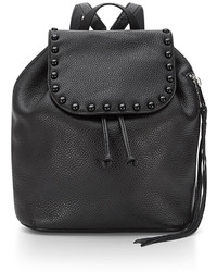 Rebecca Minkoff Stud Trim Leather Backpack Black