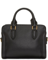 Alexander McQueen Black Leather Mini Padlock Bag
