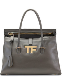 Tom Ford Tf Icon Medium Satchel Bag Dark Gray