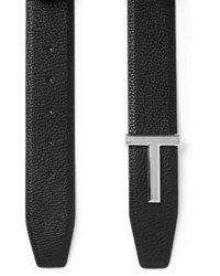 Tom Ford 4cm Black Grained Leather Belt