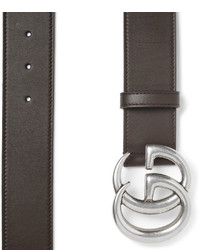 Gucci 4cm Chocolate Leather Belt
