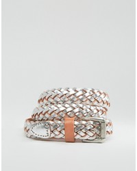 Pieces Lille Metallic Leather Belt