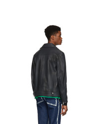 Acne Studios Grey Leather Nate Clean Jacket