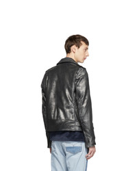 Schott Gunmetal Leather Rogue Jacket