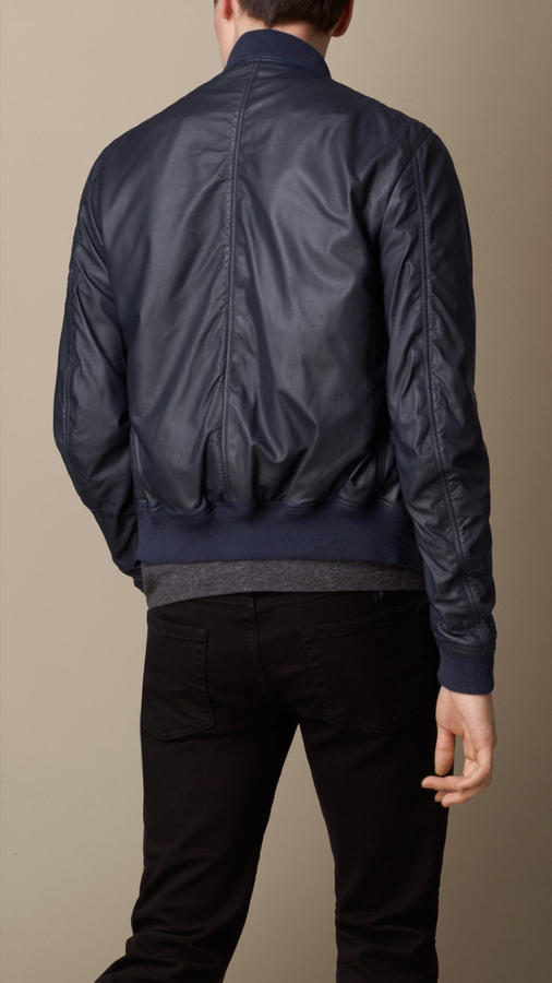 Burberry Nappa Leather Bomber Jacket, $1,495 | Burberry | Lookastic
