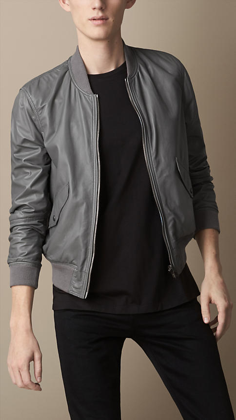 Burberry Nappa Leather Bomber Jacket, $1,495 | Burberry | Lookastic