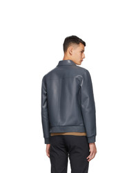 Dunhill Grey Leather Bondedjacket