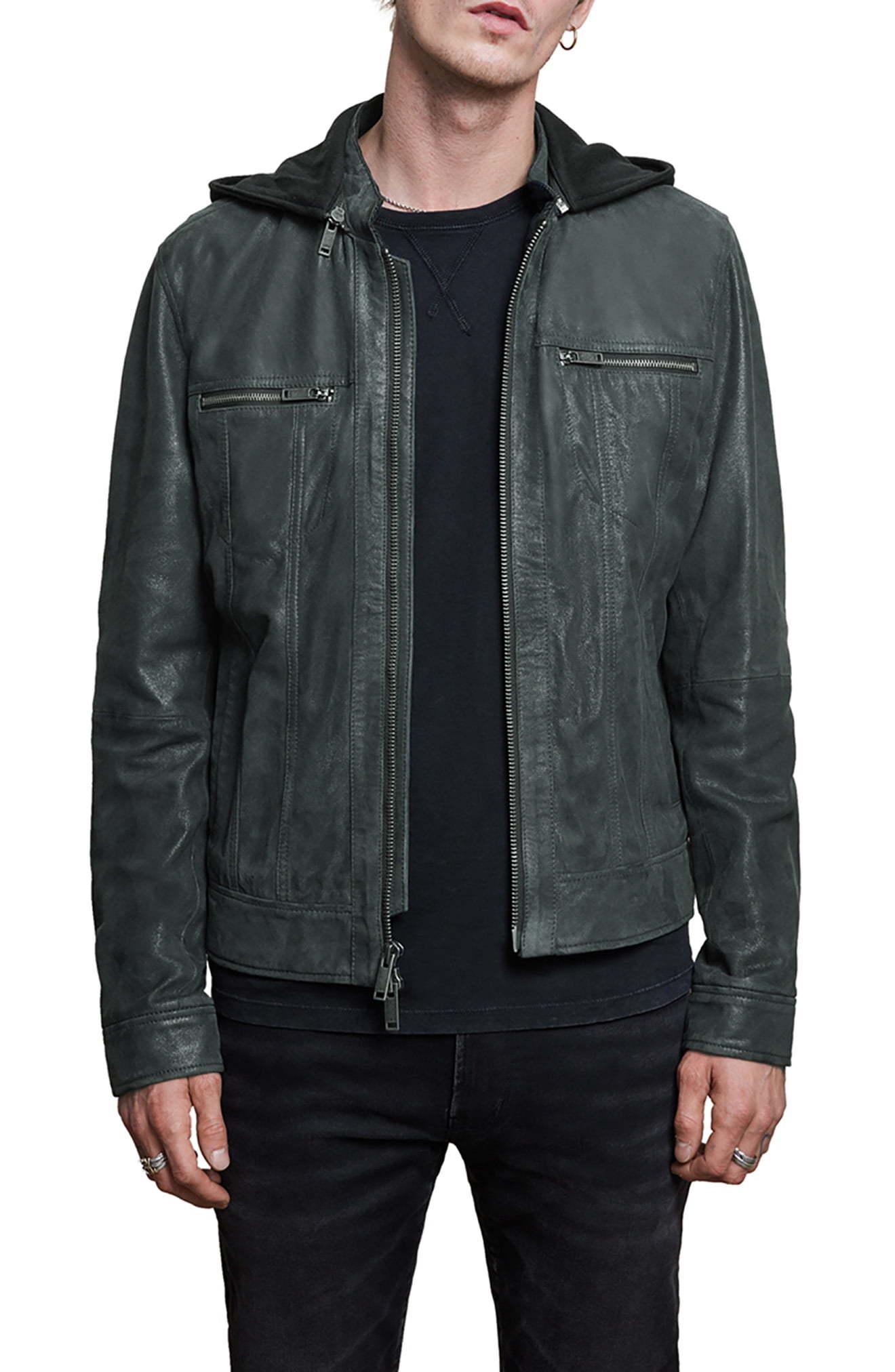 John Varvatos Trace Leather Jacket, $898 | Nordstrom | Lookastic