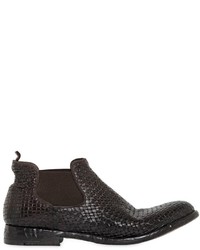 Alberto Fasciani Woven Leather Ankle Boots