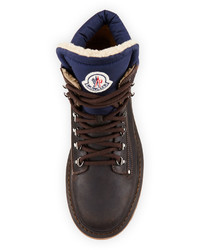 Moncler Egide Shearling Lined Hiking Boot Gray