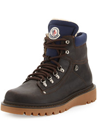 Moncler Egide Shearling Lined Hiking Boot Gray