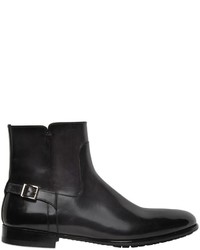 Santoni Hand Painted Leather Cropped Boots