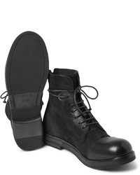 Marsèll Marsell Brushed Nubuck And Leather Boots