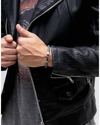 Simon Carter Leather Bracelet With Hook Fastening To Asos
